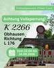 Deckensanierung der K 2266 – Vollsperrung zwischen Obhausen und L 176
